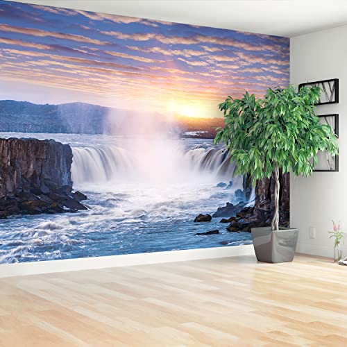 Papier Peint Cascade de Selfoss Tulup 152x104cm Décoration Murale