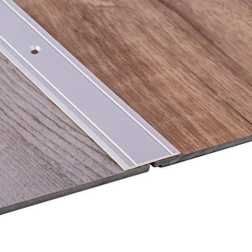 Gedotec Perfil de Transición SUPERFLACH - 30x1000 mm Barras Recubrimiento Universal para Suelo, Baldosas, Parquet y Piso - Superficie Anodizada de Plata con Barras Planas para Perforación Fácil