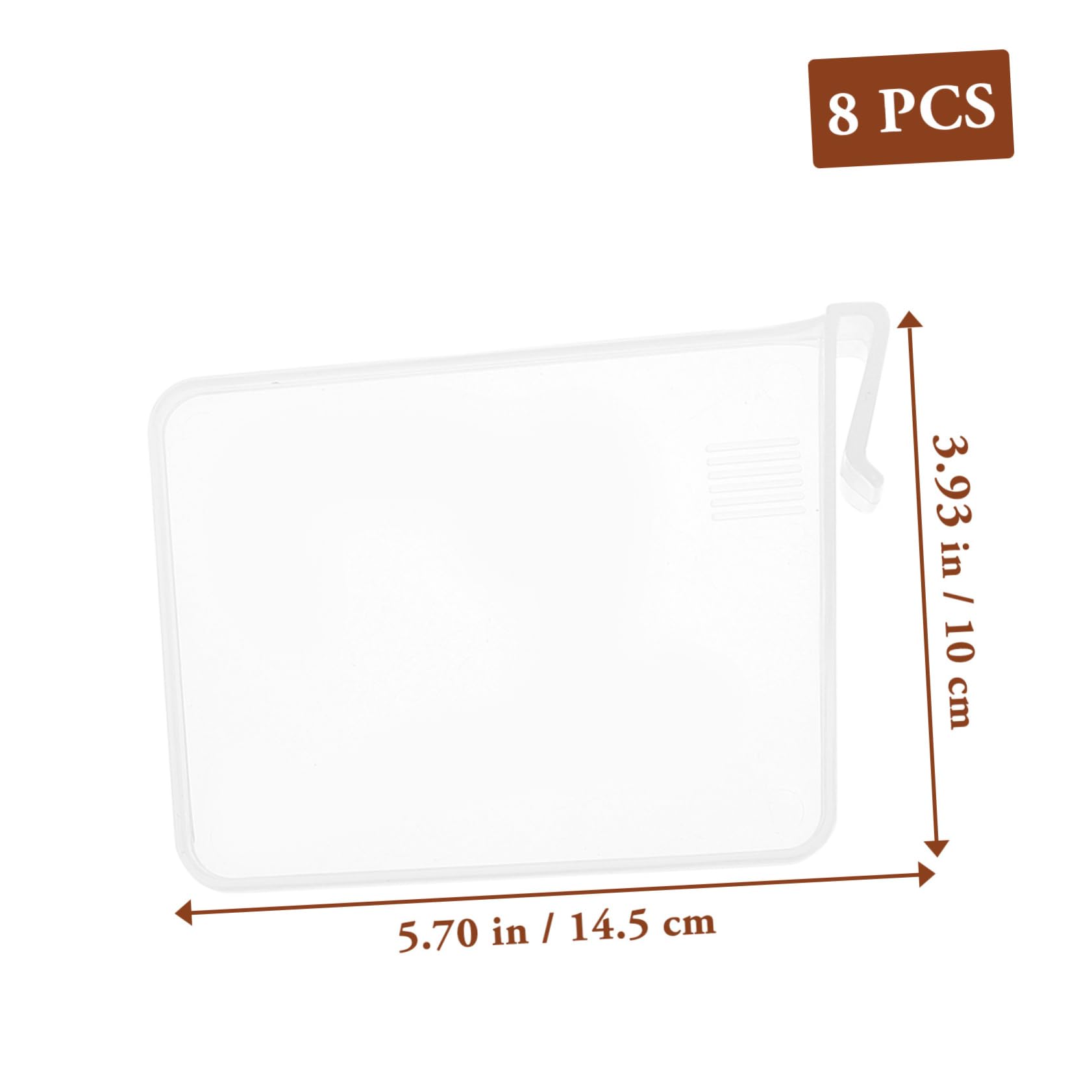 Parliky 8pcs Adjustable Transparent Shelf Dividers Flexible Plastic Organizers for Kitchen Cabinets Closet Refrigerator Bedroom Storage