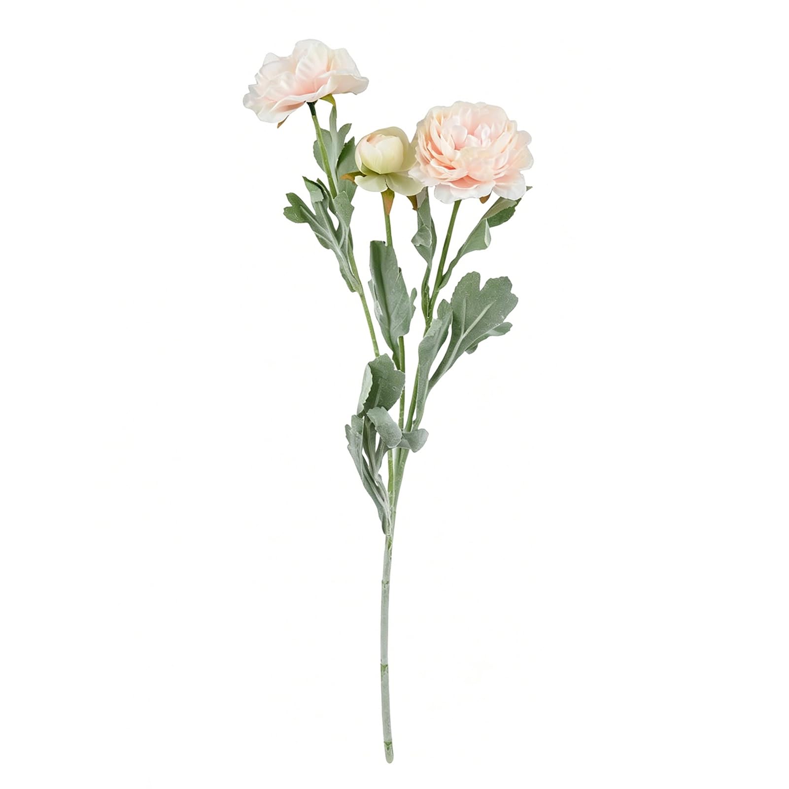 ZhzeYun Artificial Peony Flowers with 2 Heads & 1 Bud, Fake Peony Branch on Stem for DIY Wedding Bouquet, Home Office Table Centerpiece Decoration Light Pink