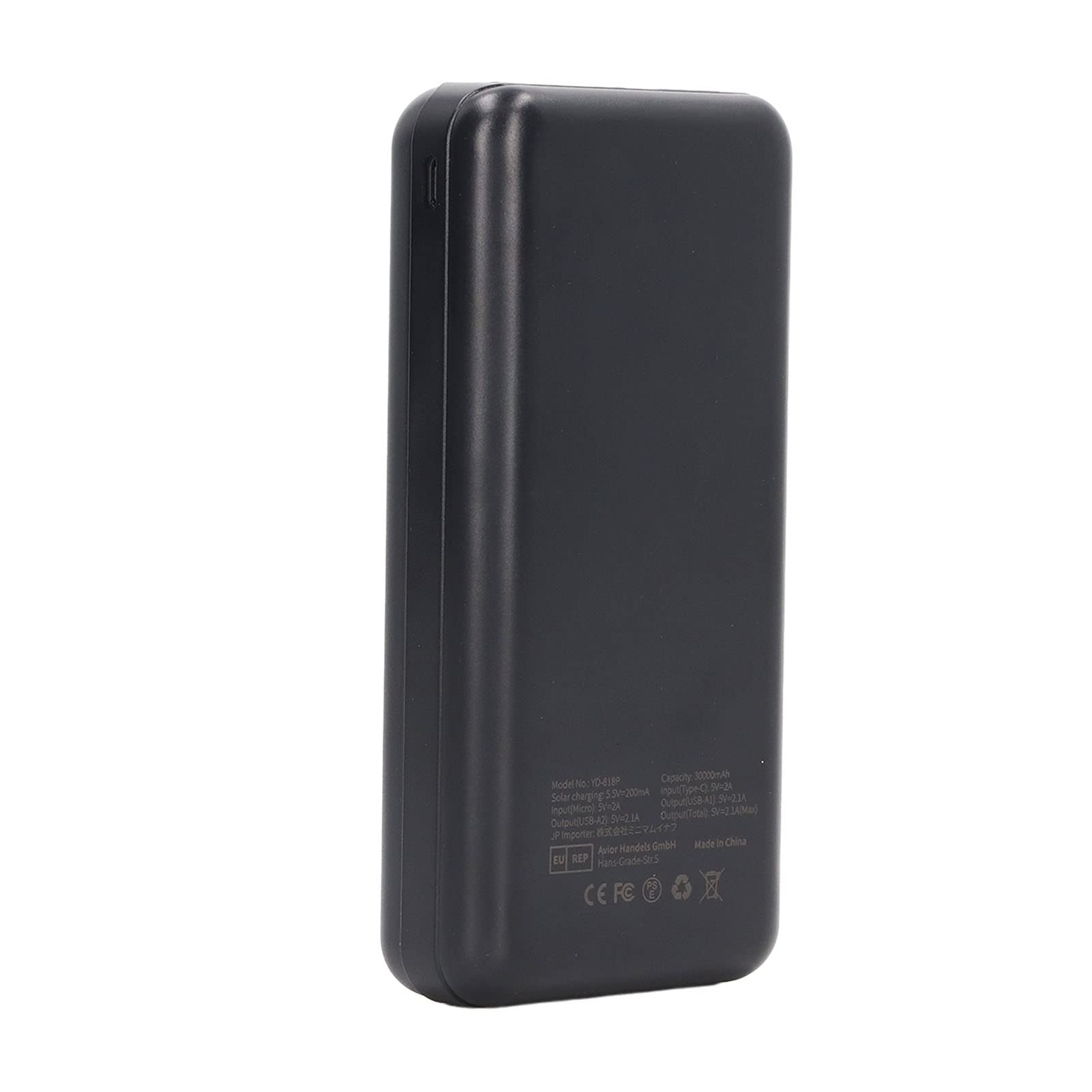 Batterie externe solaire 30 000 mAh Capacité double port USB portable pour camping randonnée