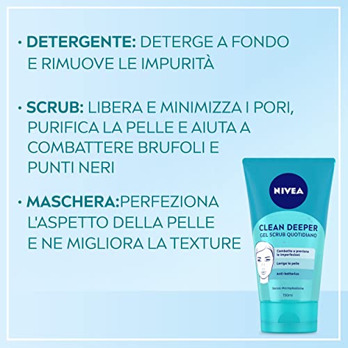 Nivea Quotidiano Viso Scrub Gel, Pelle Grassa Ed Impure, 150 ml – Ansicht 3
