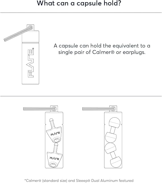 FLARE AUDIO Capsule Black - Tough Lightweight Aluminium, Water-proof, Keychain