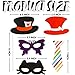 66 Piece Photo Booth Props Kit - Graduation Wedding Party Supplies With Hats & Glasses