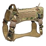 arnes tactico para perros en chile Diseño práctico para uso versátil: sistema Molle de doble cara para bolsas, botellas de agua y equipo táctico para perros. Varios paneles de gancho y bucle para parches morales y insignias para mostrar la personalidad de tu perro. El arnés para perros está hecho de material de nailon de alta calidad y duradero con costuras limpias y forro acolchado suave para evitar rozaduras en la piel y el pelo de tu perro, con una sensación cómoda de uso