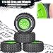 Pre-Glued 1/14 RC Truck Tires & Wheels (4PCS) - 12mm Hex All-Terrain Tires 2.56