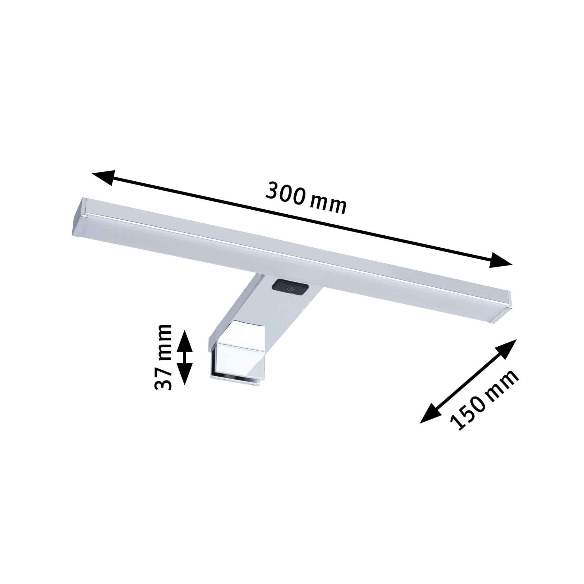Paulmann 78950 Plafón LED espejo Selo IP44 Tunable White 420lm 230V 3,7W aluminio cromado, acrílico 2700 K