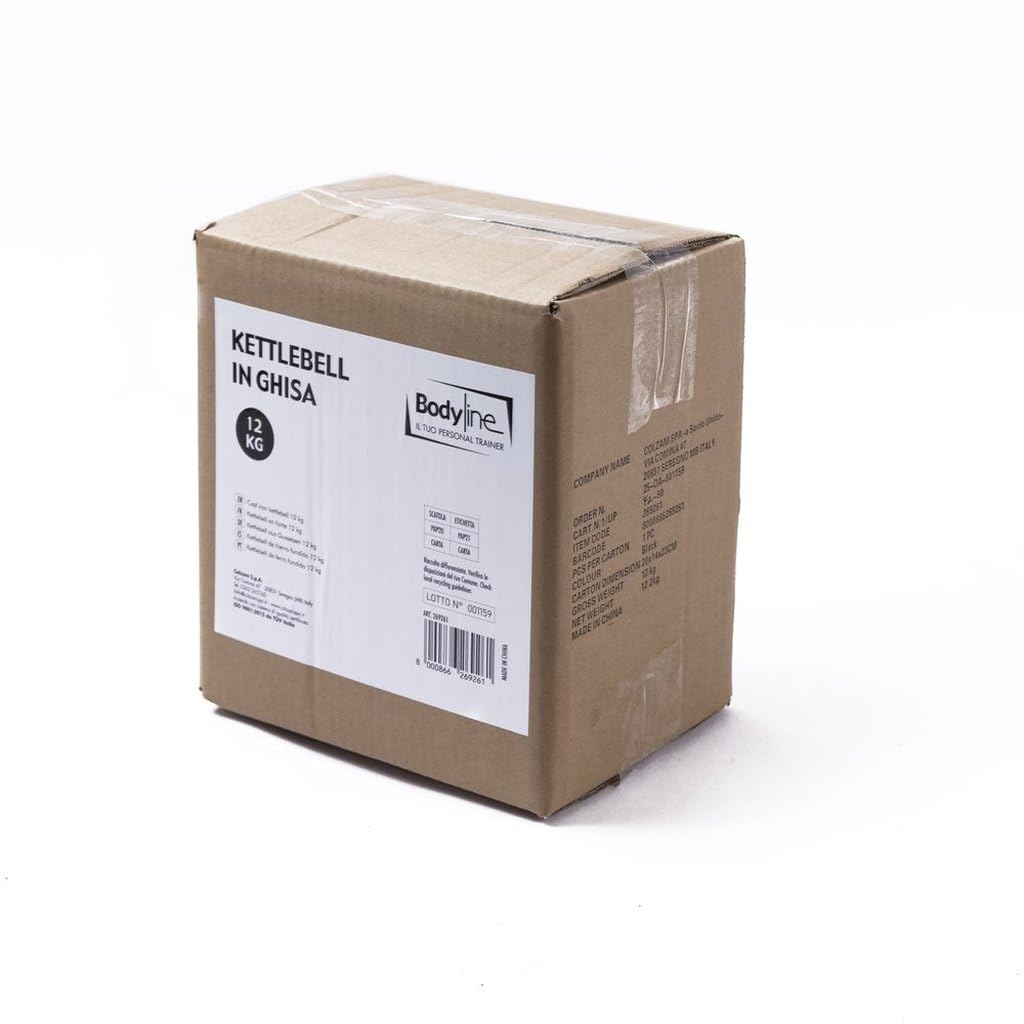 Bodyline Hantle kulowe z żeliwa, 12 kg, profesjonalne rosyjskie hantle do treningu funkcjonalnego, studia fitness i domowego fitnessu z ergonomicznym uchwytem