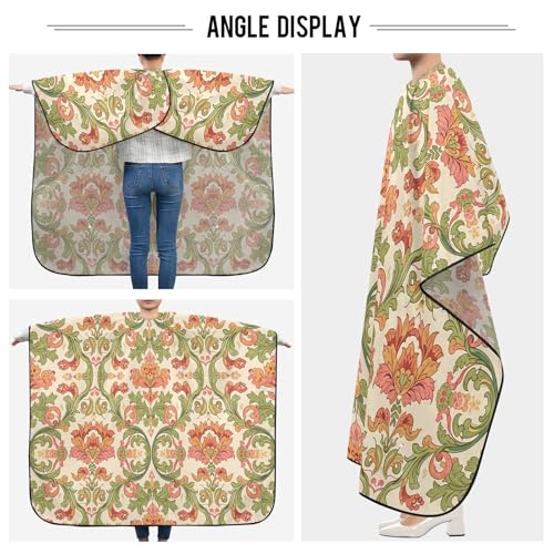 Capa vintage floral Kigai para barbería impermeable miniatura 5