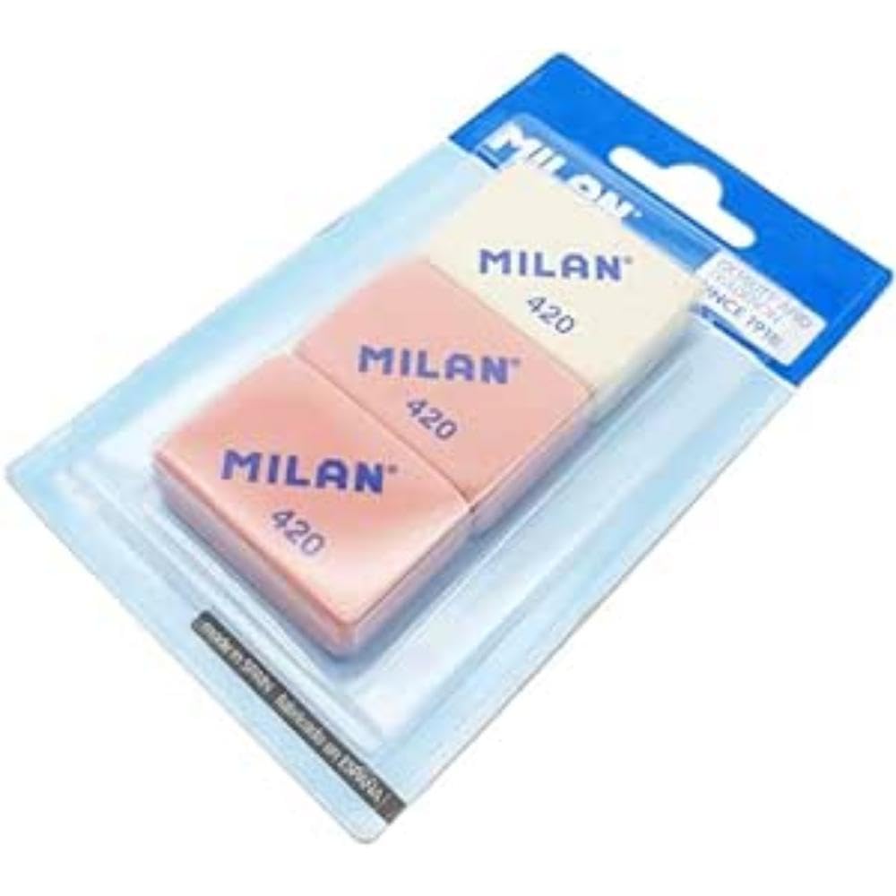 MILAN BMM9221 - Pack de 3 gomas de borrar