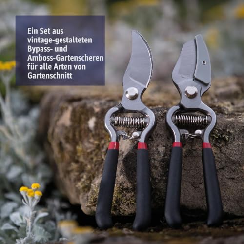 Spear & Jackson CUTTINGSET8 Traditionelles Bypass- und Amboss-Gartenscheren-Set – Ansicht 3