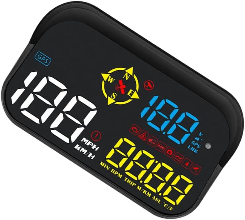 GPS Car Digital Head Up Display Speedometer HUD Speed Temp Alarm Projector
