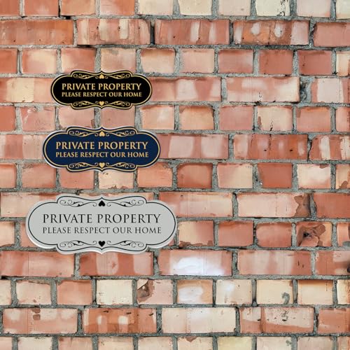 Pancarte Private Property signalisation extérieure grand format noir - 2