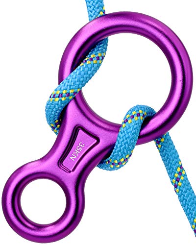 CyberDyer 35KN Figura 8 Descendente, Figura de resgate 8 Equipamento de Rapel Belay Dispositivo Plac