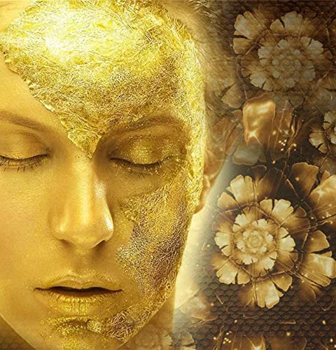 Image of UGLS Gold Powder Gold Glitter- Useful for Real Gold Shining Effect in Art & Craft, Painting, Tanjor Paintings, Paint, Home Decorations, Cakes, Foods, Paints, Facial Kit Etc. (50.Gram)
