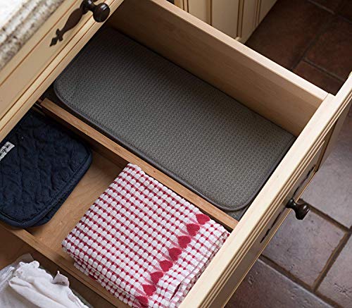 Xxl Dish Mat 24" X 17" (Largest Mat) Microfiber Dish Drying Mat, Super Absorbent By Bellemain (Gray) #TOP3