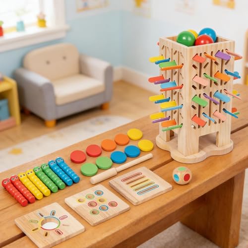 Jeu de bâtons de retrait en bois pour la coordination des mains - 3