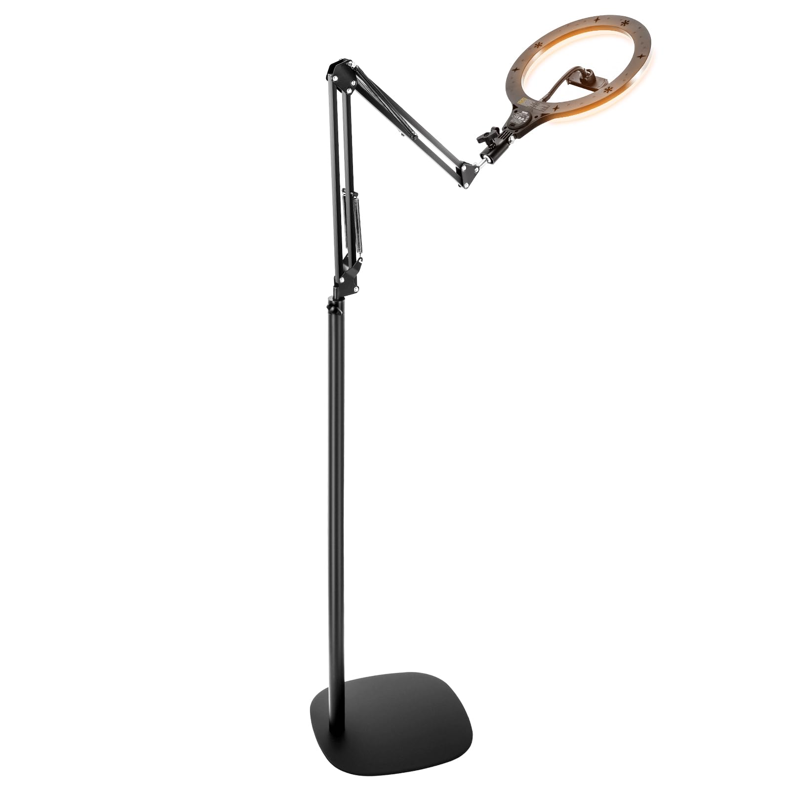NEEWER Entry Level Version 10,5" 10W Ringlicht mit 46“-63" Stativ, Handyhalterung für Deckenmontage, kompatibel mit iPhone, zweifarbige LED Selfie Beleuchtung mit CRI 85+ für TikTok Videoaufnahmen N44