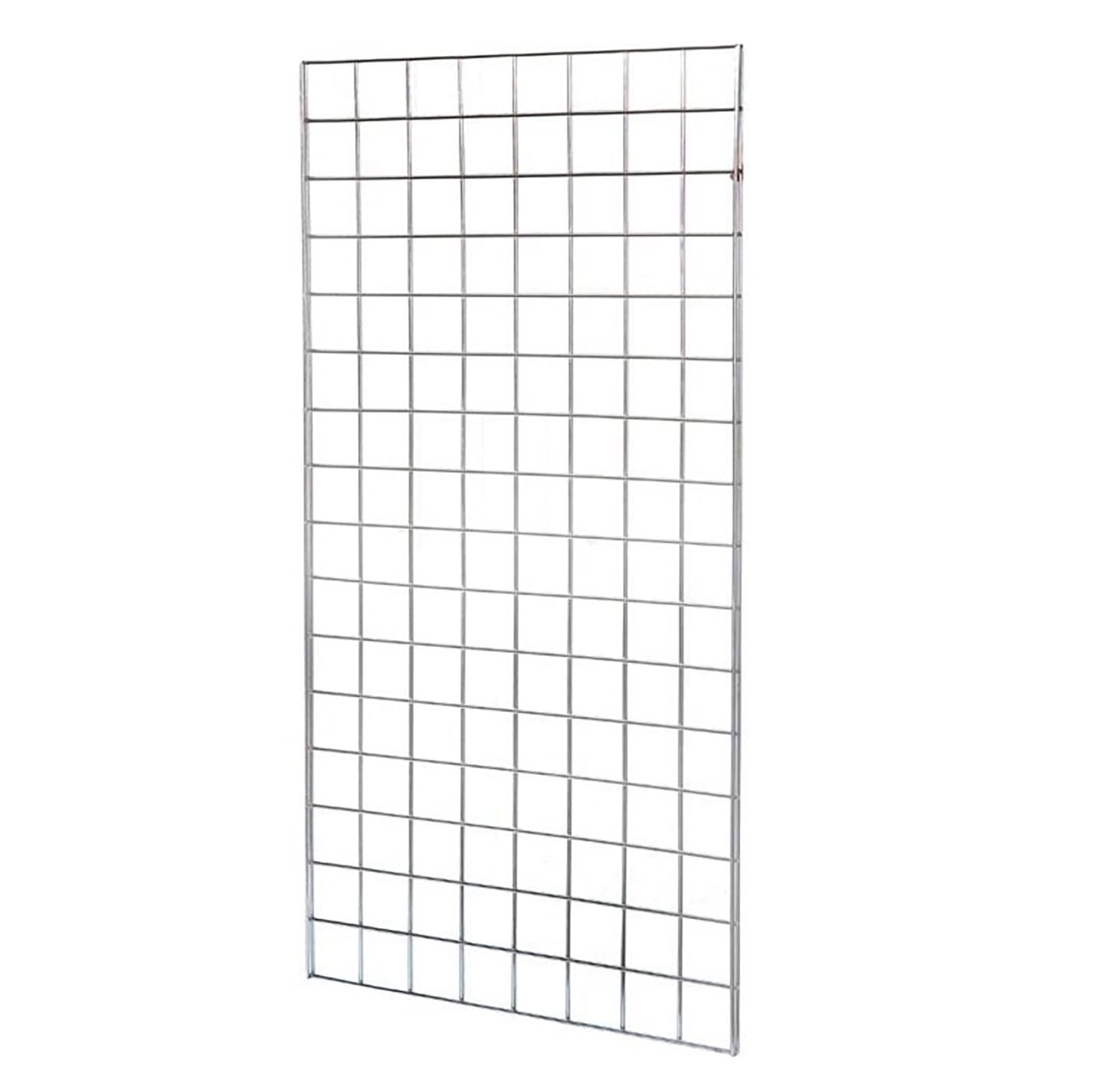 Grid Panels - 4ft, 5ft, 6ft, Chrome, Black & White - Shop Fittings, Retail Display (E3+) (Chrome, 4ft / 1225mm)