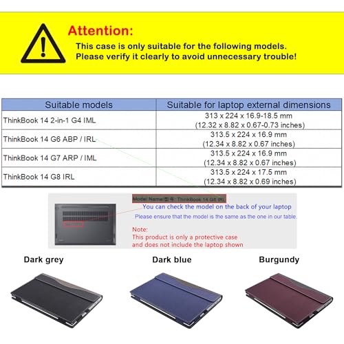 Funda para portátil de 14 pulgadas para Lenovo ThinkBook miniatura 2