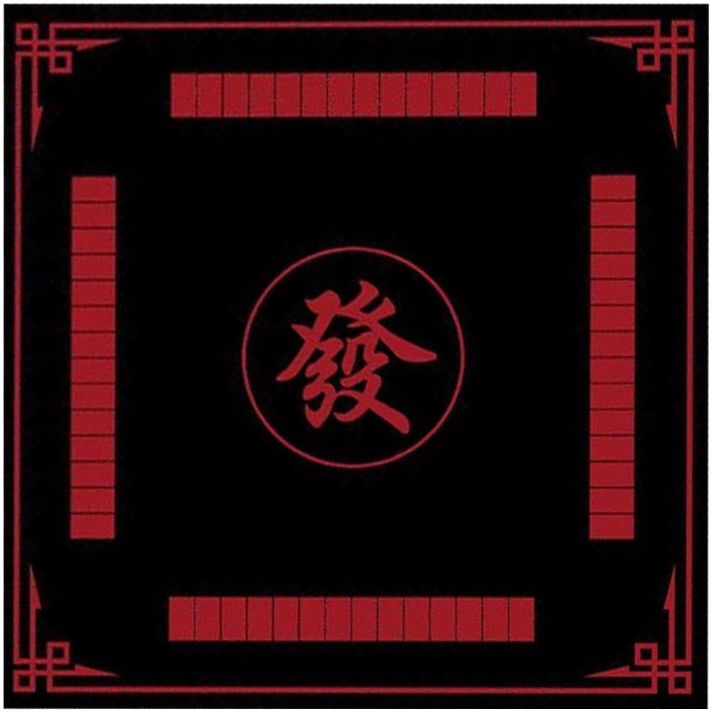 Dianzan Mahjong Mat Shape Mahjong Table Cloth Foldable Anti-slip Mahjong Table Mat Noise Reduction Mahjongg Mat for Board Games Decoration