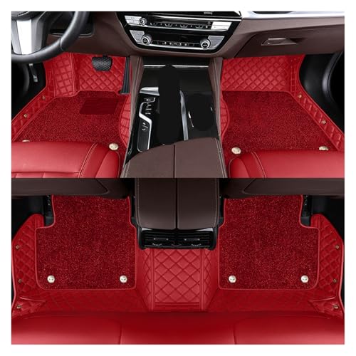 Tapis de sol voiture anti-boue pour BMW X3 F25 double couche étanche rouge