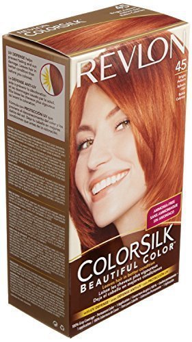 Revlon ColorSilk Beautiful Color Permanent Hair Color 45 Bright Auburn 1 EA - Buy Packs and SAVE (Pack of 2)