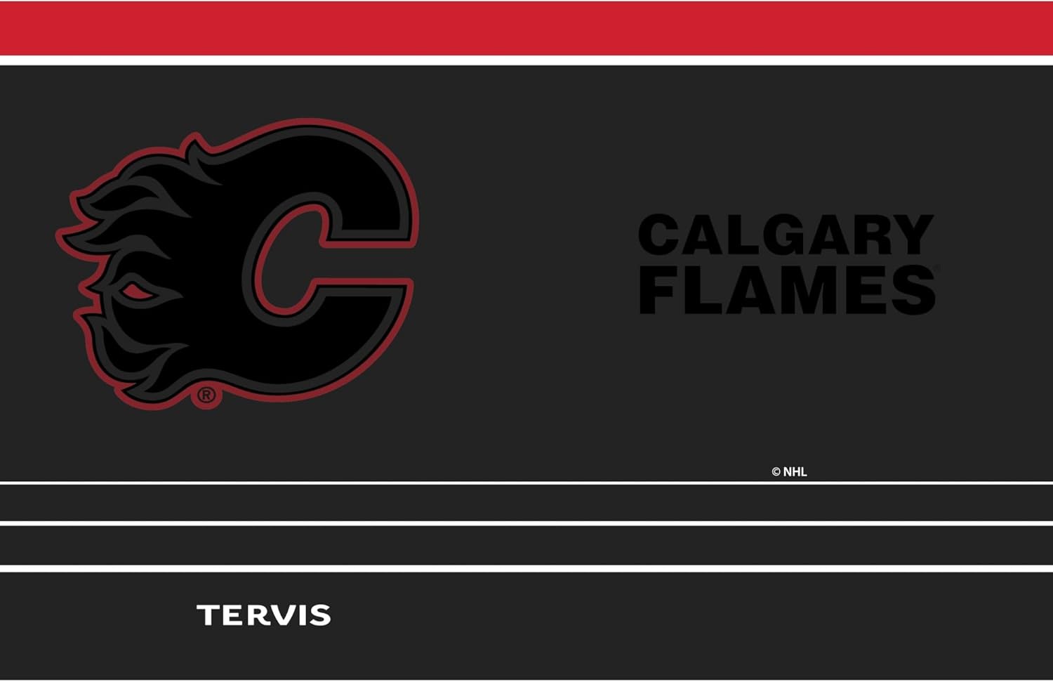 Tervis Traveler NHL Calgary Flames - Night Game Triple Walled Insulated Tumbler Travel Cup Keeps Drinks Cold & Hot, 30oz with Straw Lid, Stainless Steel - Image 2