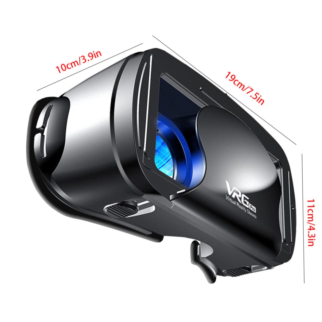 Occhiali per cuffie VR Schermo intero 3D Realtà virtuale grandangolare visiva VRG Pro per giochi di film per smartphone