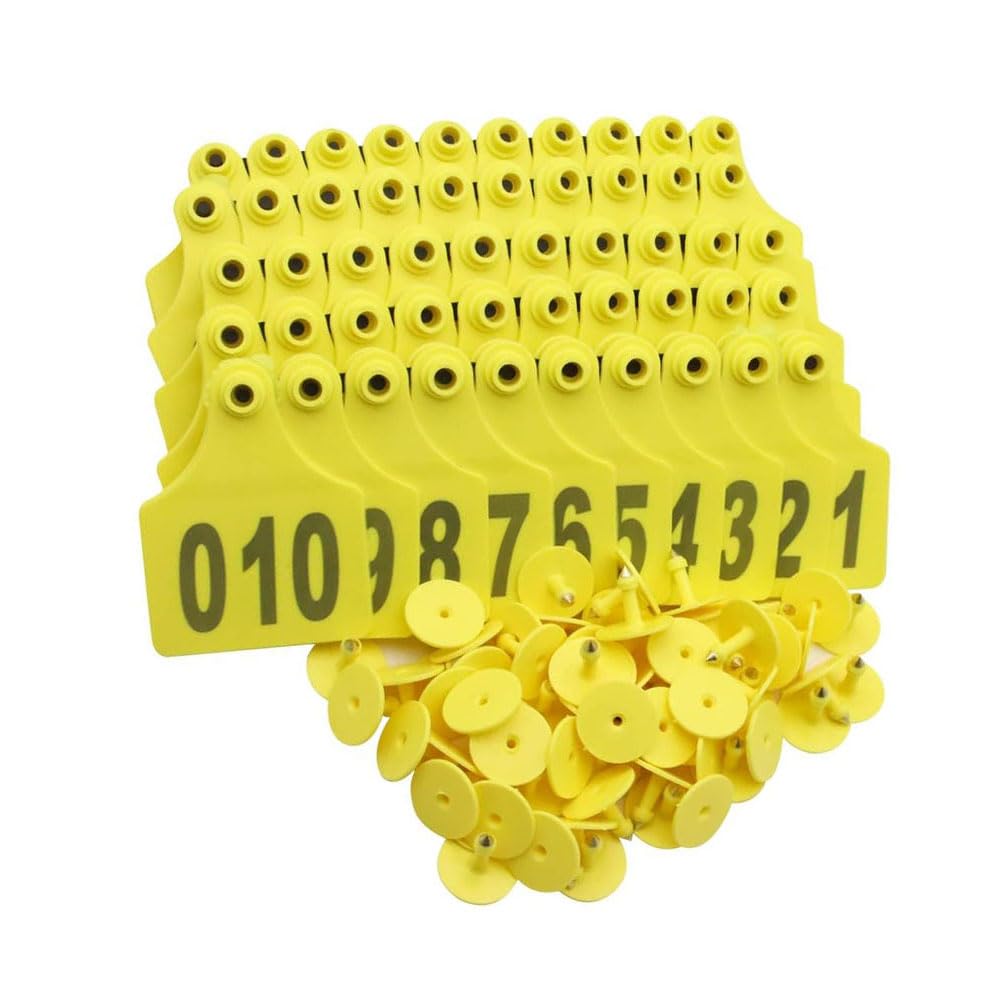 marchi auricolari, 100pcs Marcatore Auricolare Bovino Numerato 401-500 Blu