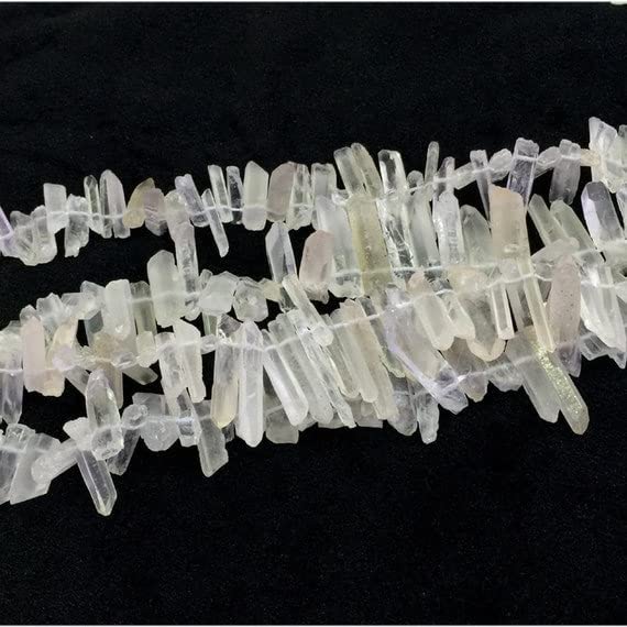 Cristal de Roche en Pointes : Perles de Quartz Drusy LKBEADS pour Créer un Collier Plastron DIY
