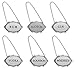 Amlong Plus Oval Liquor Tags Alpha Set of 6 (Whiskey, Vodka, Bourbon, Scotch, Gin, Rum)