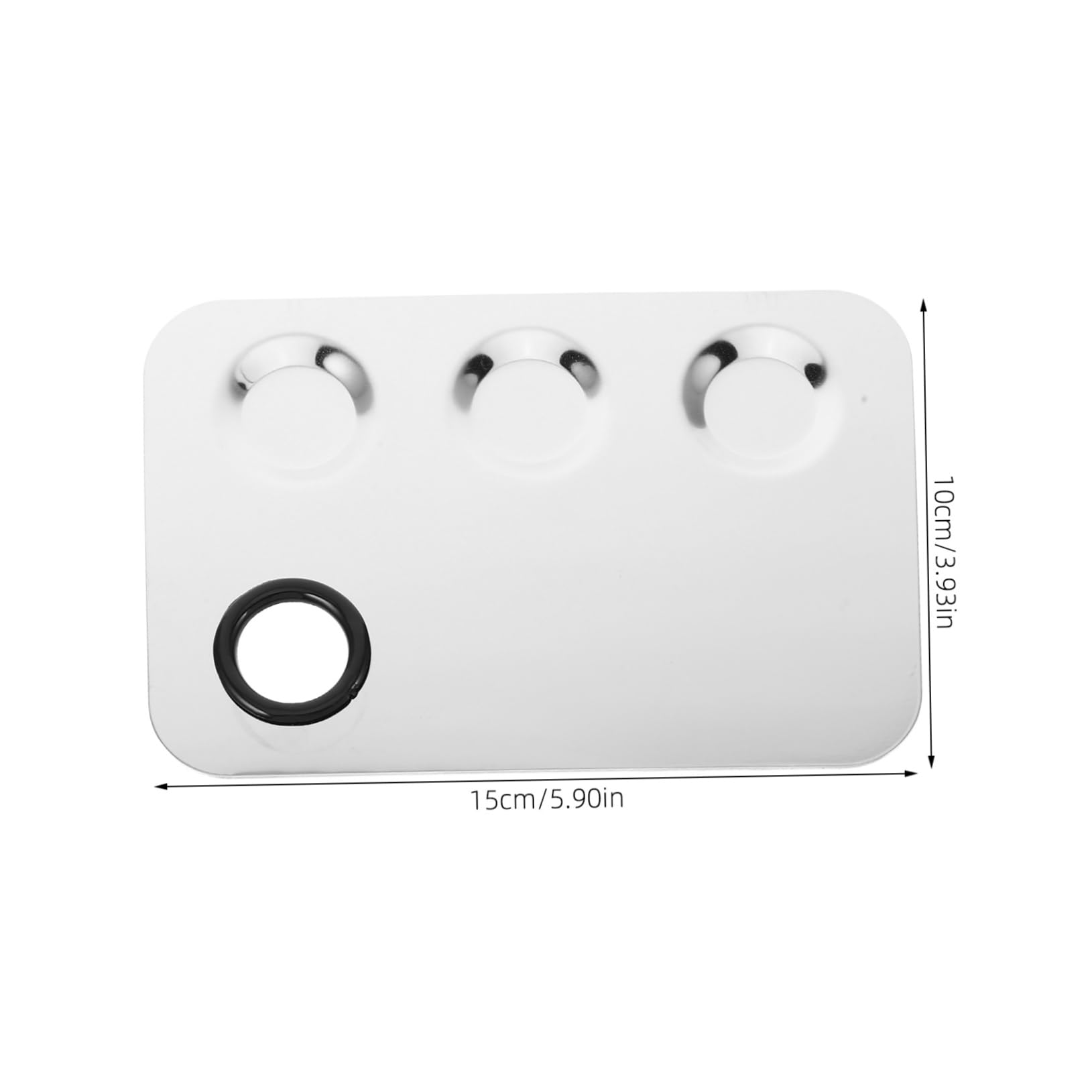 FOMIYES Foundation Mixing Palette Makeup Tool Tray Stainless Steel 3 Sections Perfect for Makeup Artists Beauty Enthusiasts