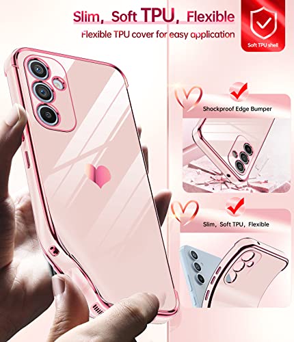 Coque chic or Galaxy A54 5G finition galvanisée de haute qualité