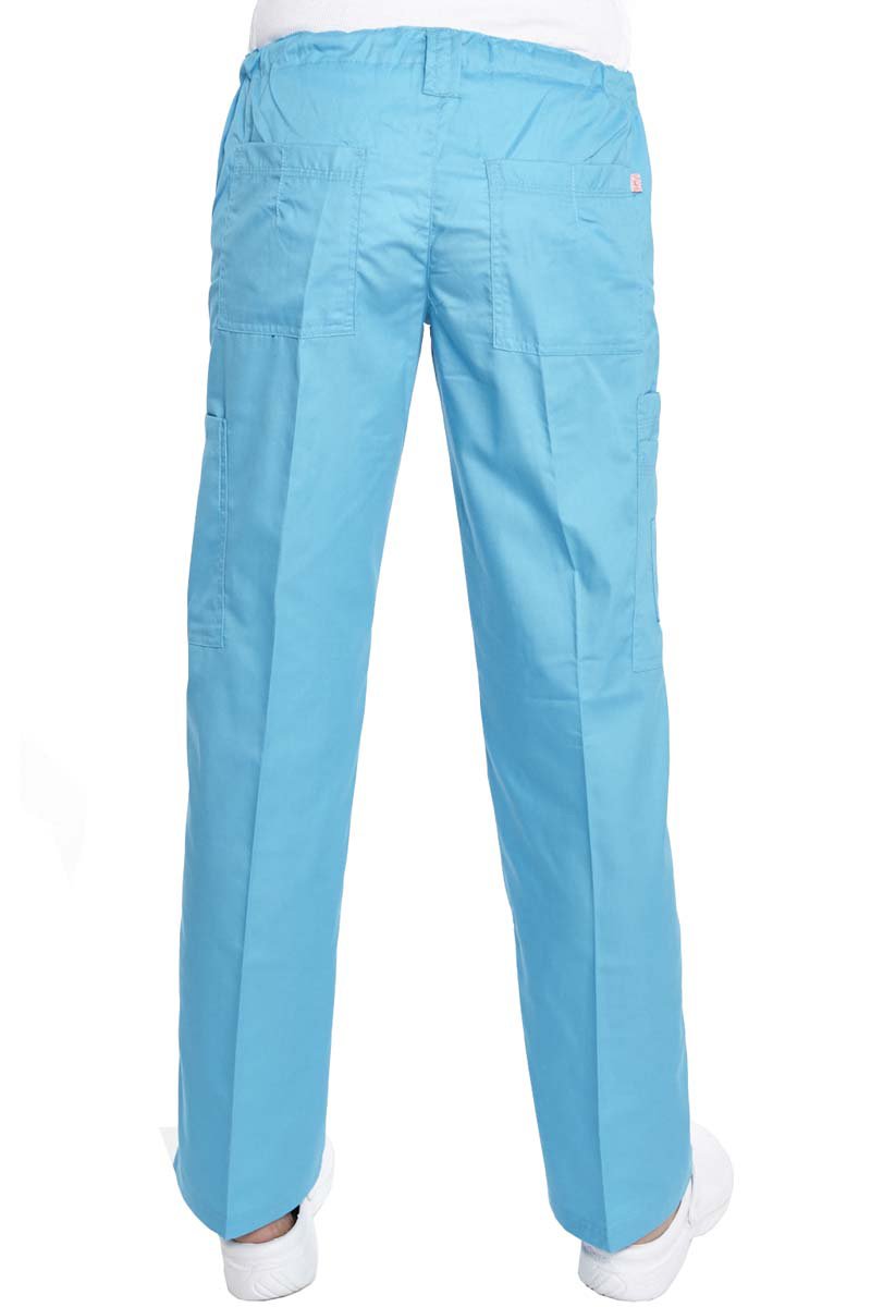Hey Women's Junior Fit 9 Pocket Baby Twill Scrub Pants Small Turquoise
