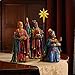 Nativity Scene Set with 11 Pieces - Magi, Angel, Shepherds, Jesus, Real Gold Trunk