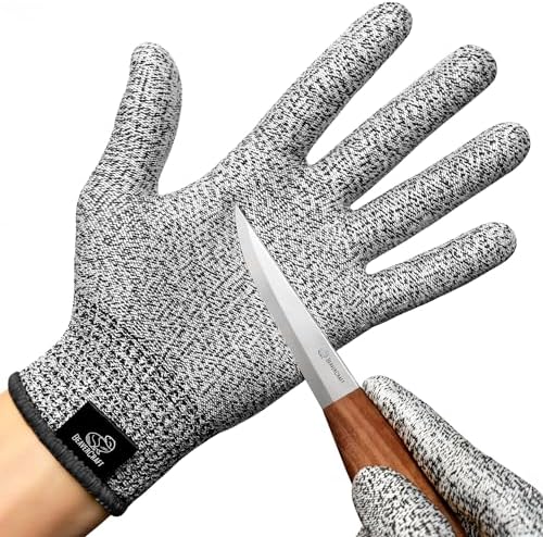 BeaverCraft Wood Carving Gloves CRG - Cutting Cut Resistant Gloves Level 5 for Whittling, Woodworking, Food Prep