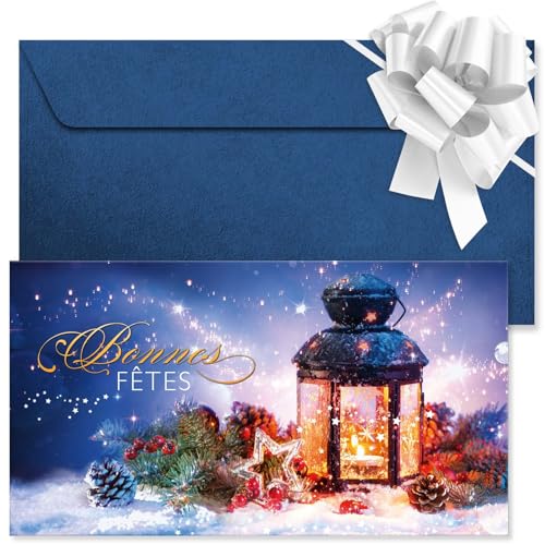 100 Bons cadeaux à remplir avec enveloppe ruban pour Noël - POS BON