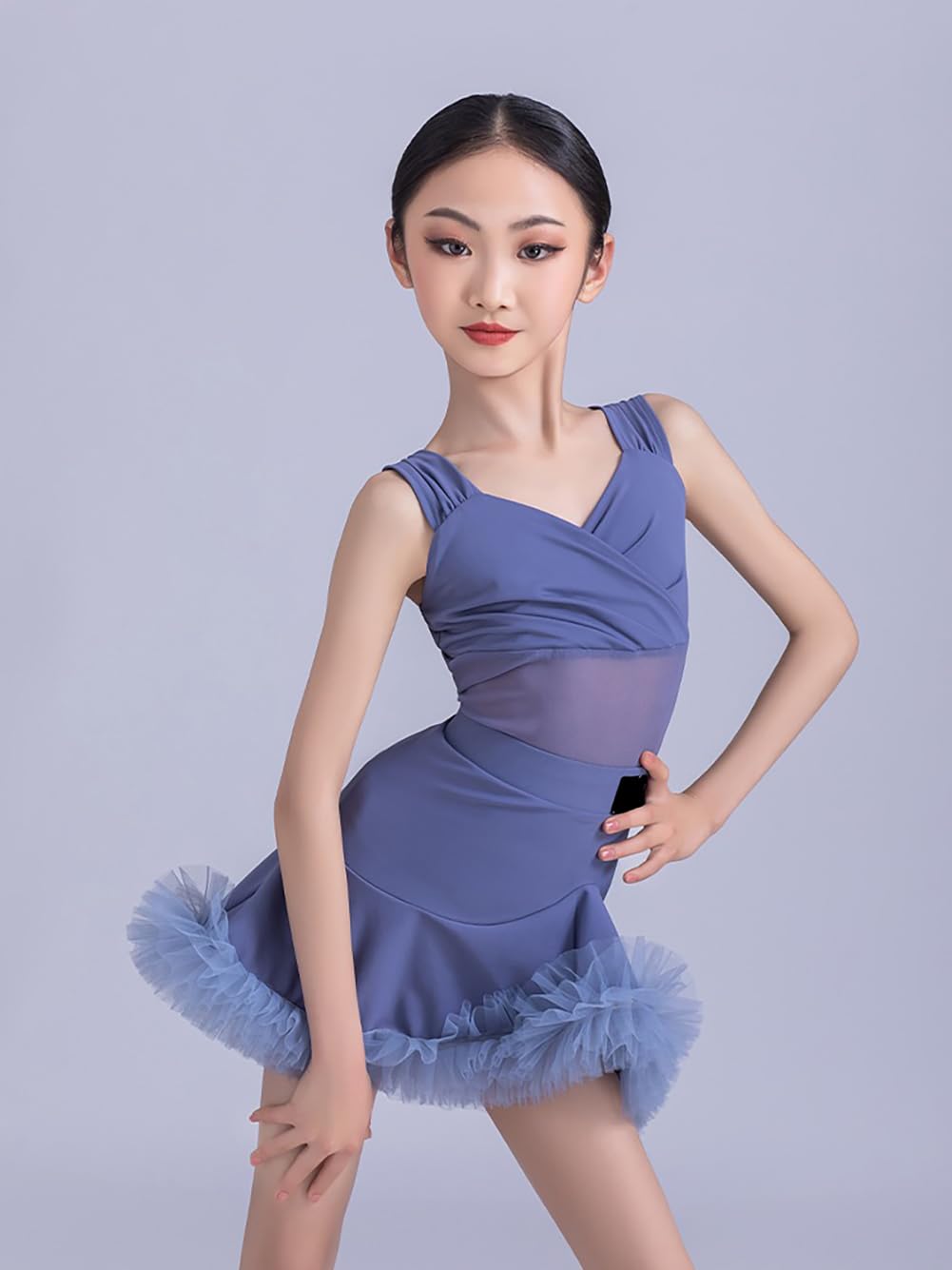 Dziewczęcy Strój Do Tańca Latynoamerykańskiego Dziecięcy Strój Do Tańca Towarzyskiego Strój Do Salsy Strój Do Tańca Tango Strój Do Ćwiczeń Strój Do Występów(180cm)