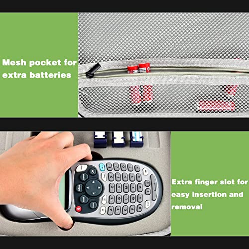 ALKOO Case Compatible with DYMO LetraTag LT-100H Handheld Label Maker Machine, Holder for Labeler Makers Printer Machine & Labeling Tapes Refills, with Mesh Pocket for Accessories- (Grey Sponge)