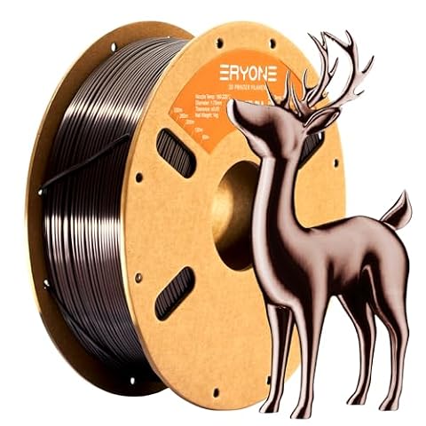 ERYONE Ultra Silk PLA Filament, Silky Glossy Finish Filament, 1.75mm,+/-0.03mm, 1kg(2.2LBS)/Spool, Ultra Silk Dark Gold