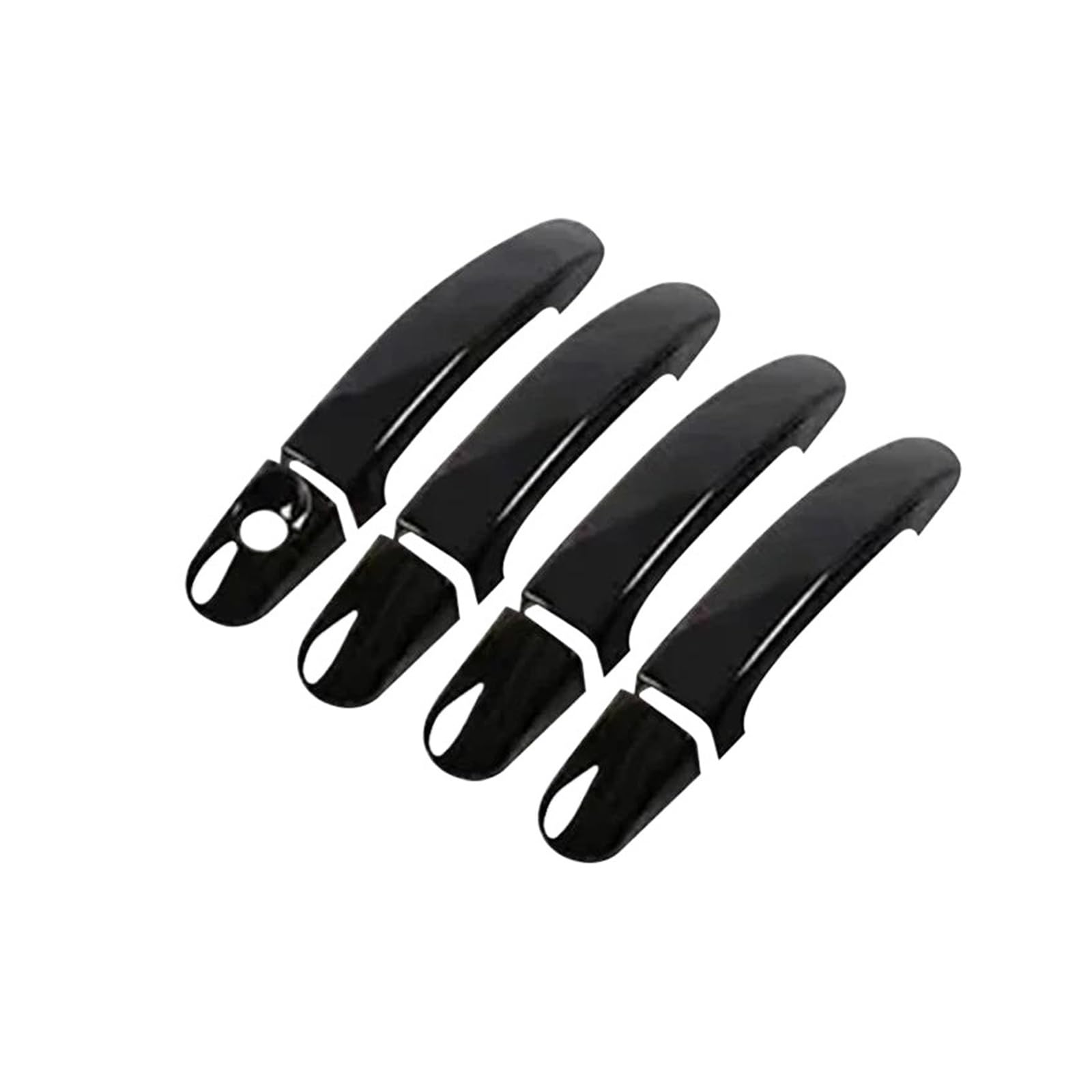Cavinbdz 8Pcs Black Car Exterior Door Handle Sticker Trims Protection For Vauxhall For Opel For Corsa D S07 2006~2014 (8Pcs Black)