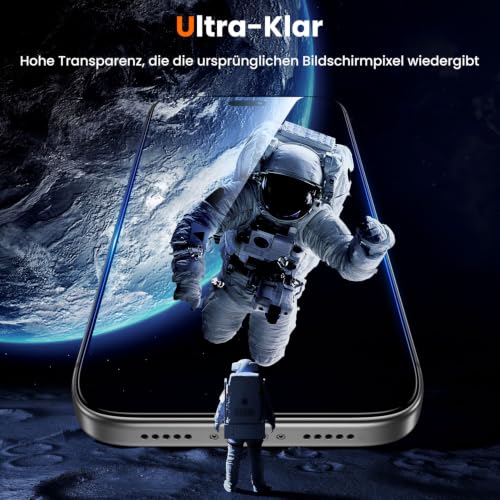 UniqueMe für iPhone 18 Pro für Panzerglas, 9H-Härte - 2 Stück Schutzfolie – Ansicht 6