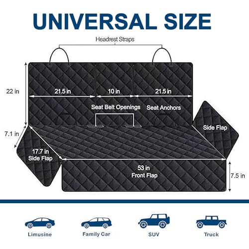 Protection de siège auto MG EHS pour chien en textile imperméable durable - 6