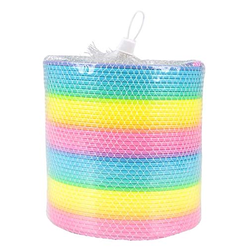 the dreidel company jumbo rainbow plastic coil spring party favor for kids individually wrapped 734 175mm spring single