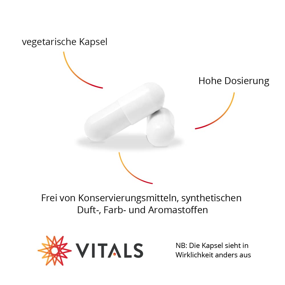 Vitals Curcumin SLCP - 120 Kapseln, vegan. Mit Solid Lipid Curcumin Particles (SLCP) für optimale Bioverfügbarkeit. Wissenschaftlich belegt und Entzündungshemmung.