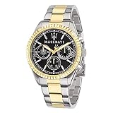 Maserati Reloj para Hombre, Colección Competizione, Movimiento de Cuarzo, multifunzione, en Acero y PVD Oro Amarillo - R8853100016