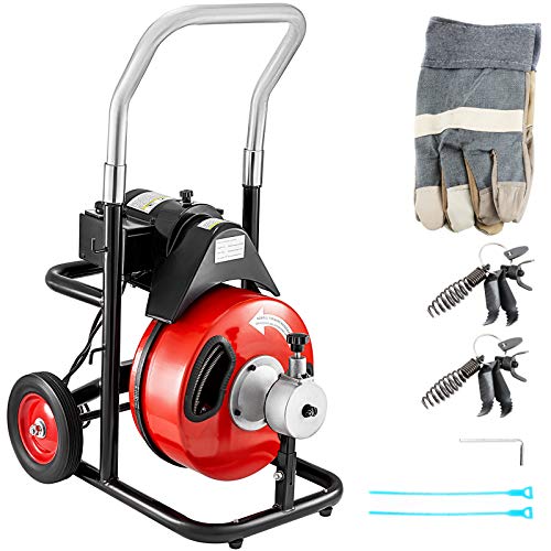 VEVOR 75 Ft x 3/8 Inch Electric Drain Auger Best fit 1-1/4”(32mm) to