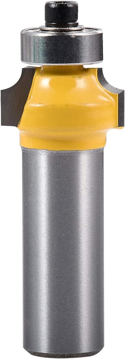 KATUR Roundover bit, Round Over Beading Edging Router Bit, Corner Rounding Edge-Forming Bit Set with 1/2 Inch Shank (1/2" Shank;1/4" Radius)