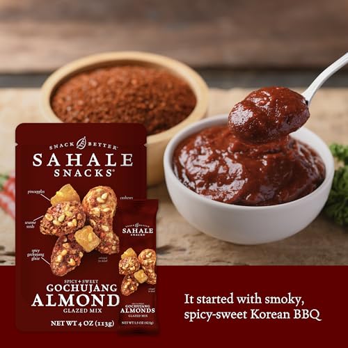 image for Sahale Snacks Gochujang Almonds Glazed Mix, 1.5 oz Bags (18 Packs) - D